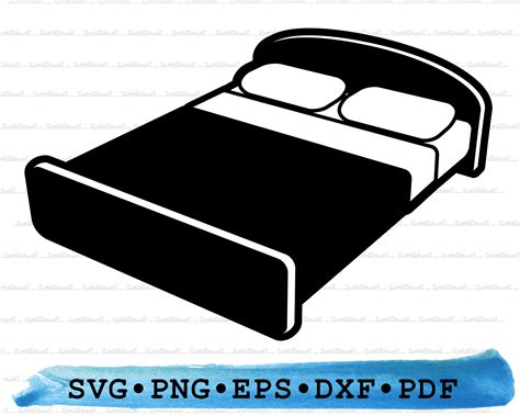 Bed Svg Bedroom Double King Queen Sleep Hotel Silhouette Etsy Australia