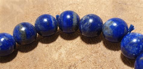 Bracelet En Perles Naturelles De Lapis Lazuli Bijoux Et Accessoires