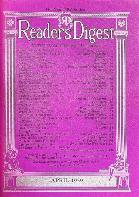 Readers Digest April 1939 At Wolfgangs