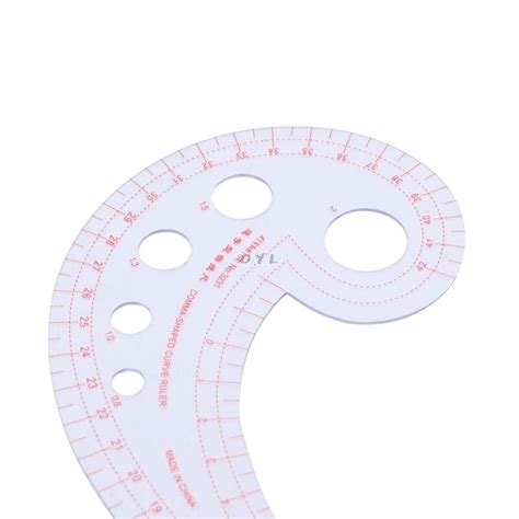 Naaien Heerser Kommavormige Franse Curve Plastic T Grandado