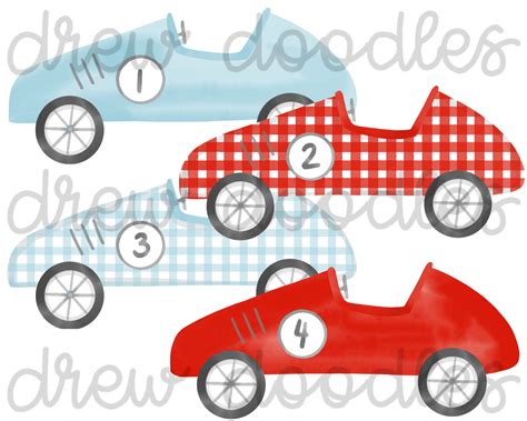 Vintage Race Car Clipart