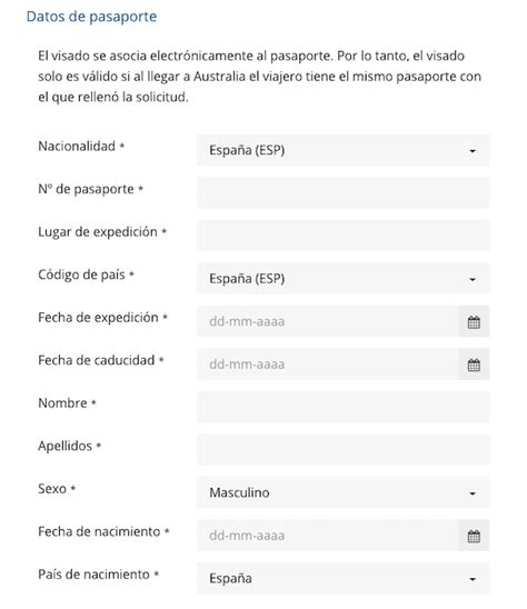 Formulario Y Proceso De Solicitud Visado Australia