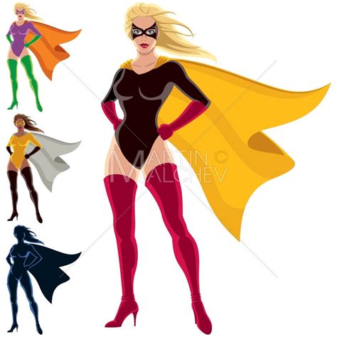 Superhero Female Vector Illustration. Superheroine, Super, Hero ...