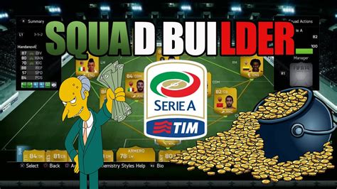 SQUAD BUILDER BARATA I 15K 20K I SERIE A I FIFA 14 ULTIMATE TEAM YouTube