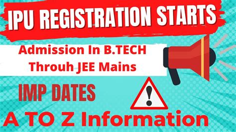 Ipu B Tech Counselling Fresh Registration Started Through Jee