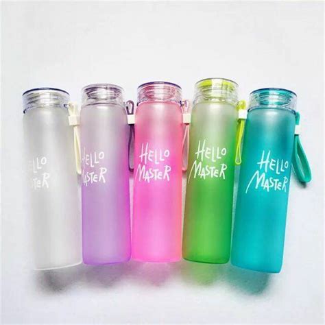 Jual Botol Minum Hello Master Kaca Ml Pouch Warna Bubble