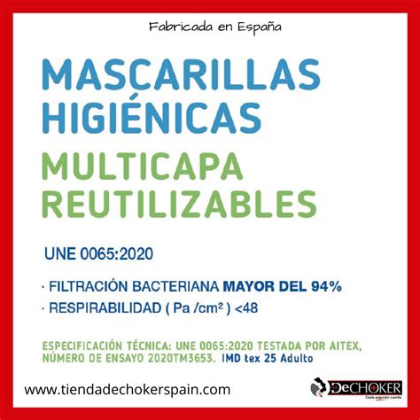 A Pack Uds Mascarillas Higi Nicas Reutilizables Ciclos Lavables