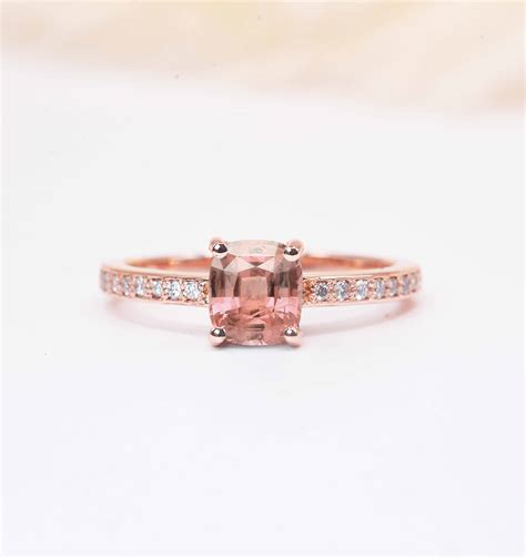 Cushion Cut Morganite Art Deco Ring Diorah Jewellers