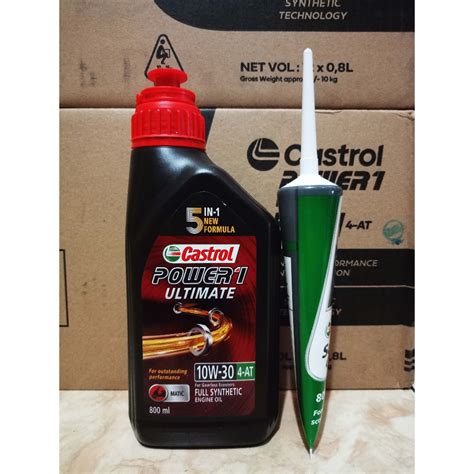 Jual PAKET OLI MESIN Castrol Ultimate 10w 30 800ml DAN GARDAN GEAR