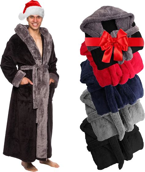 Ross Michaels Mens Robe Big And Tall With Hood Long Plush 400gsm Luxury