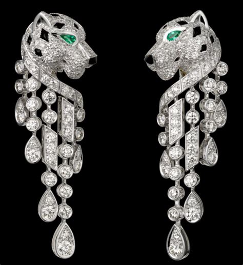 Cartier Panther Earrings | Joyería de cristal, Joyas, Aretes