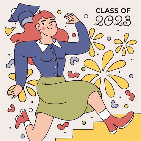 Free Vector Hand Drawn Illustration For Class Of 2023 Graduation