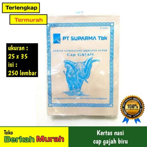 Jual Kertas Nasi Cap Gajah Biru Isi Lembar Kertas Nasi Coklat