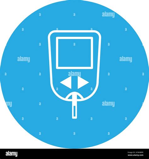 Glucometer Sugar Measurement Line Icons Diabetes Disease Icons Set