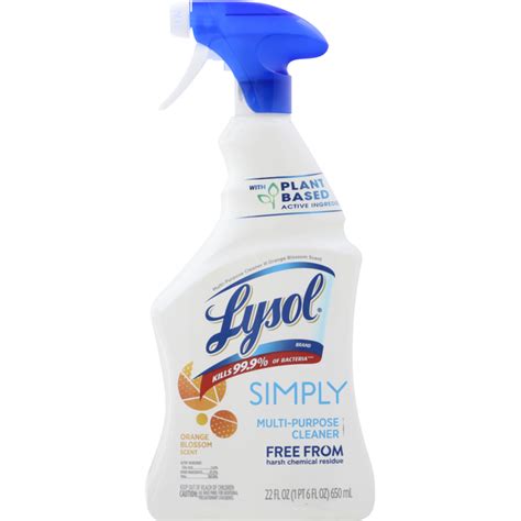 Lysol Multi Purpose Cleaner Simply Orange Blossom Scent 22 Oz Instacart