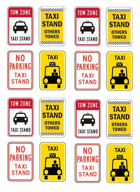 miniature scale model Taxi Stand Signs