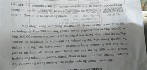 Plss Pahelp Po Mamaya Na Po Ito Ipapasa Brainly Ph