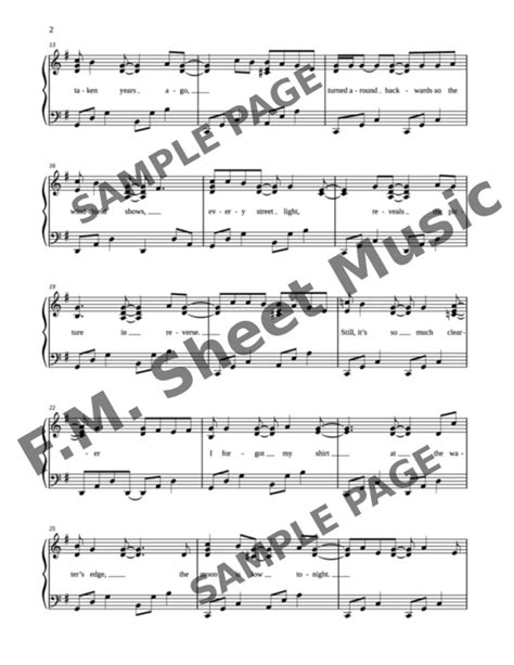 Nightswimming (Intermediate Piano) By R.E.M. - F.M. Sheet Music - Pop Arrangements by Jennifer ...