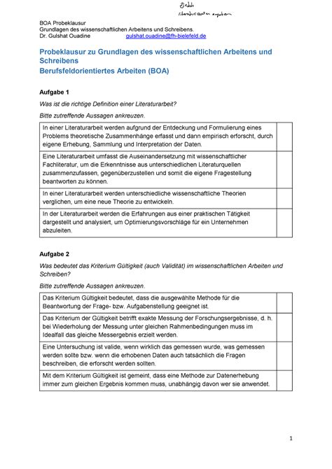 BOA Uebungsklausur Teil 2 WAS WS1920 BOA Probeklausur Grundlagen Des