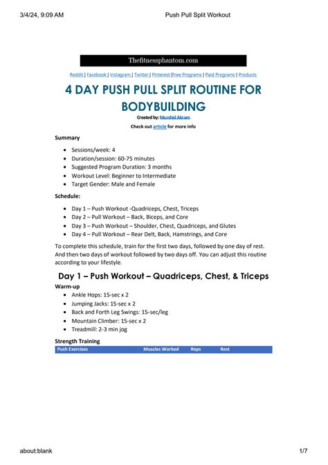 SOLUTION: Ultimate Push Pull Split Workout: Maximize Gains and