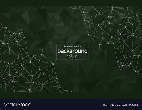 Geometric dark green polygonal background Vector Image