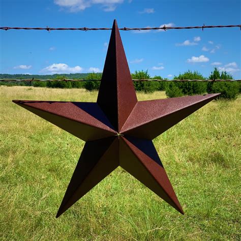 Rustic Barn Star Iron Farmhouse Metal Wall Decor Rust Etsy