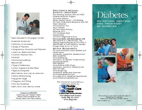 Diabetes Brochure Examples Archives - PDFSimpli