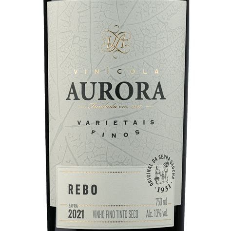 Vinho Aurora Varietal Rebo Tinto Seco Ml