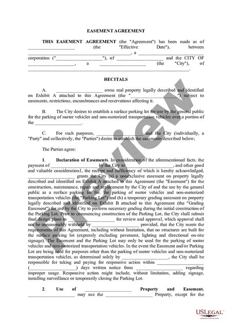 Michigan Easement Agreement Easement Agreement Form Us Legal Forms