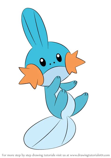 Learn How To Draw Mudkip From Pokemon Pokemon Step By Step Drawing