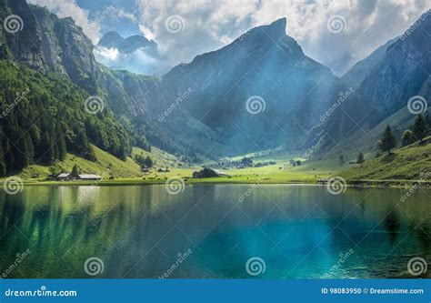 Seealpsee stock photo. Image of travel, seealpsee, hiking - 98083950