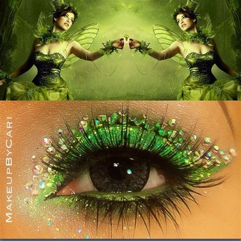 Green Fairy Face Makeup