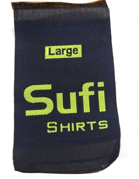 Black Woven Shirt Label For Garment Packaging Type Packet At Rs 8