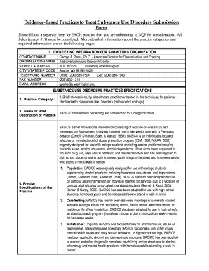 Fillable Online NQF BASICS Submission Doc Revised Pennsylvania