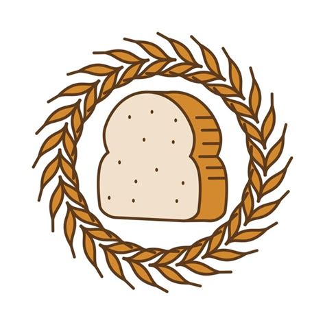 Brot B Ckerei Weizen Logo Symbol Illustration Markenidentit T Premium