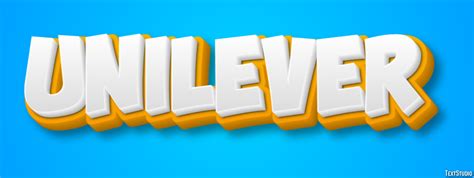 Unilever Yellow White 3D Text Effect Generator