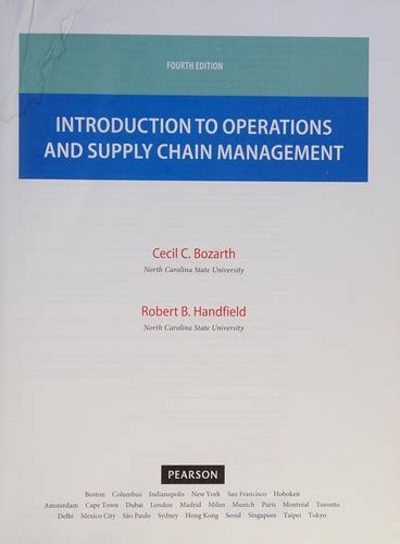 Introduction To Operations And Supply Chain Management By Cecil C