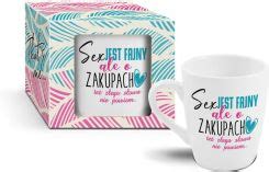 Cf Kubek ceramiczny z napisem Sex jest fajny ale o zakupach też złego