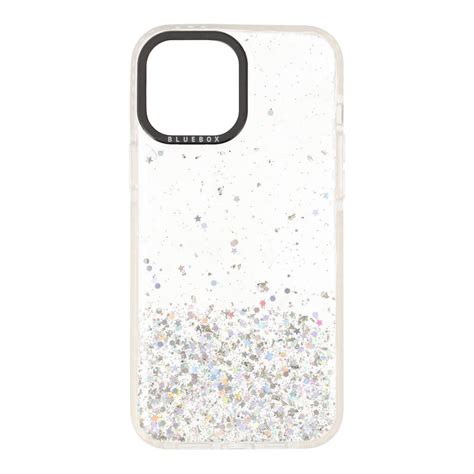 เคสไอโฟน Blue Box Casing For Iphone 13 Pro Max Clear Glitter With Black Camera Frame Education