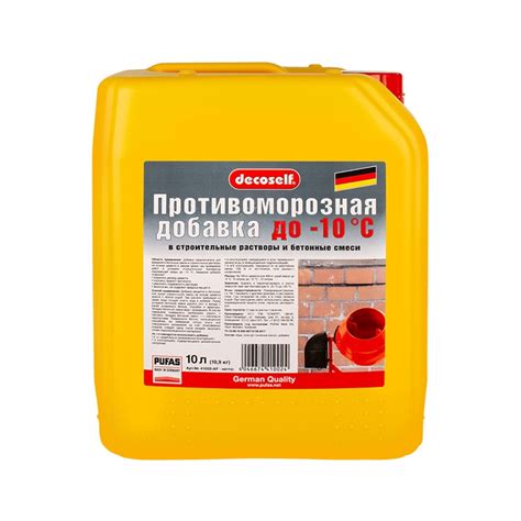 Противоморозная добавка для бетона Pufas до -10°С, 10 л купить оптом по ...