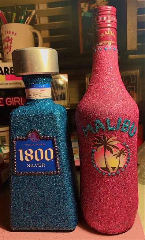 Birthday Decoration Bottle Alcohol Bottle Decorations Decorated Liquor Bottles Bedazzled