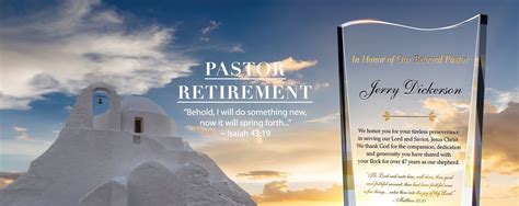 Pastor Retirement Quotes, Scriptures and Plaque Wording Ideas - DIY Awards