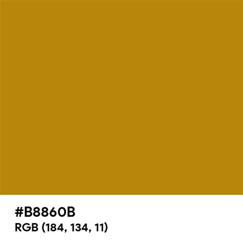 Dark Goldenrod Color Hex Code Is B8860b