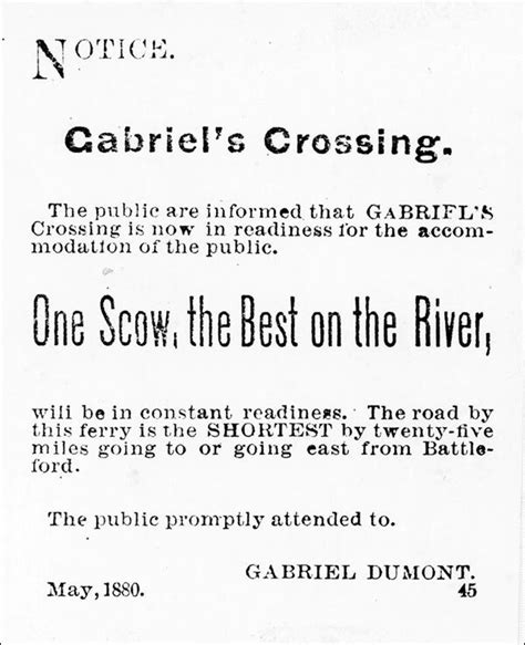 Gabriel Dumont — North-West Mounted Police