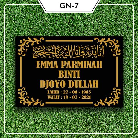 Jual PROSES CEPAT PAPAN NAMA NISAN ISLAM CUSTOM AKRILIK MAKAM