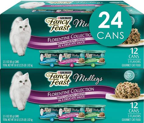 Purina Fancy Feast Gravy Wet Cat Food Variety Pack Medleys Florentine