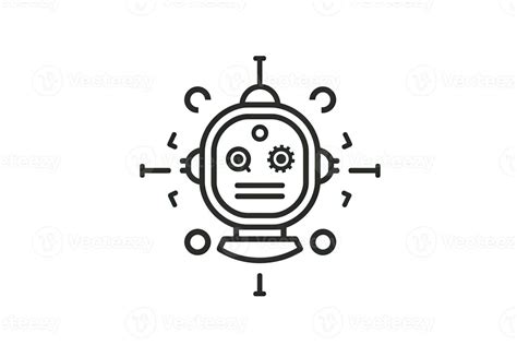 Ai Robot Thin Line Icon Creative Simple Design From Artificial Intelligence Icons Collectionai