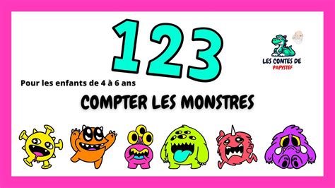 Compter les monstres Pour les enfants de 4 à 6 ans YouTube