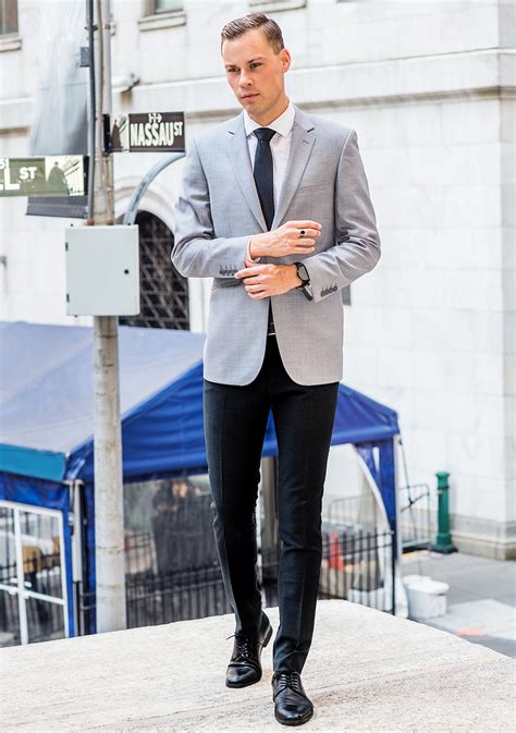 10 Sleek Grey Blazer And Black Pants Outfits For Men Suits Expert