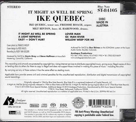 Yahoo Sacd Ike Quebec It Might As Well Be Spring A